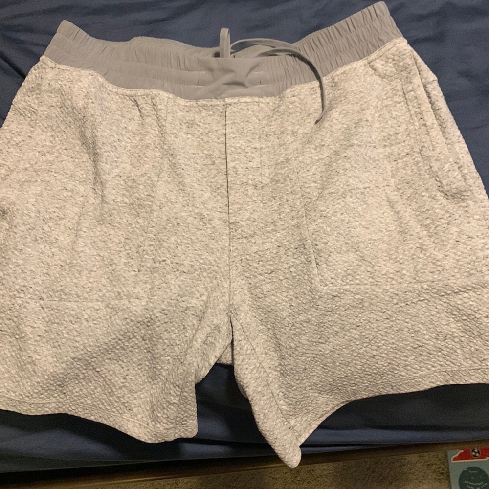 Lululemon At Ease Heathered Gray Shorts